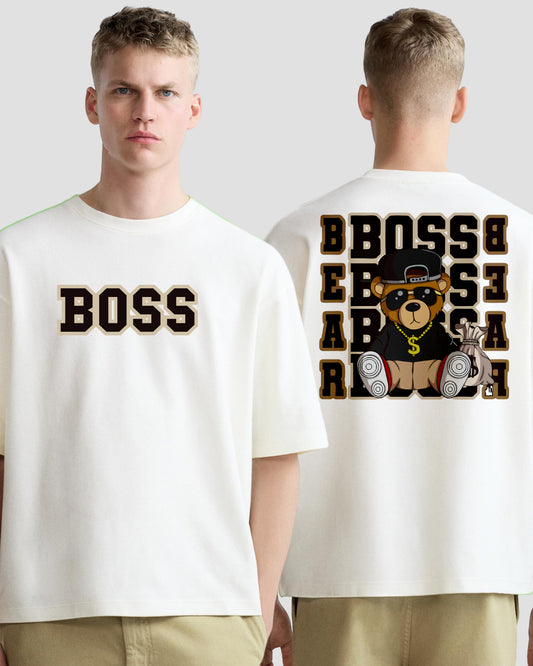 BOSS TEDDY MEN'S OVERSIZE COTTON TSHIRT.