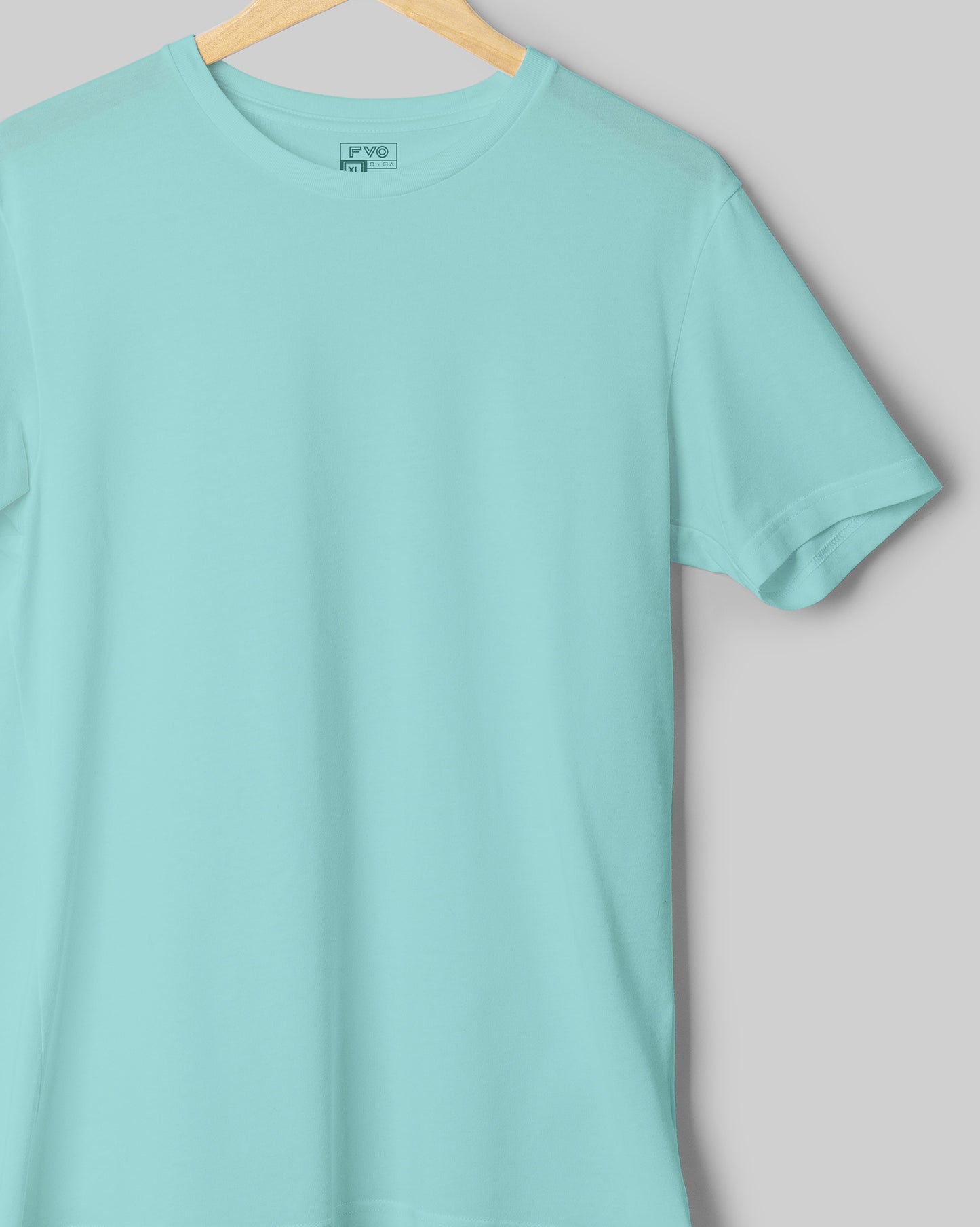 FVO Men's SKY Basic Round Neck Cotton T-shirt.