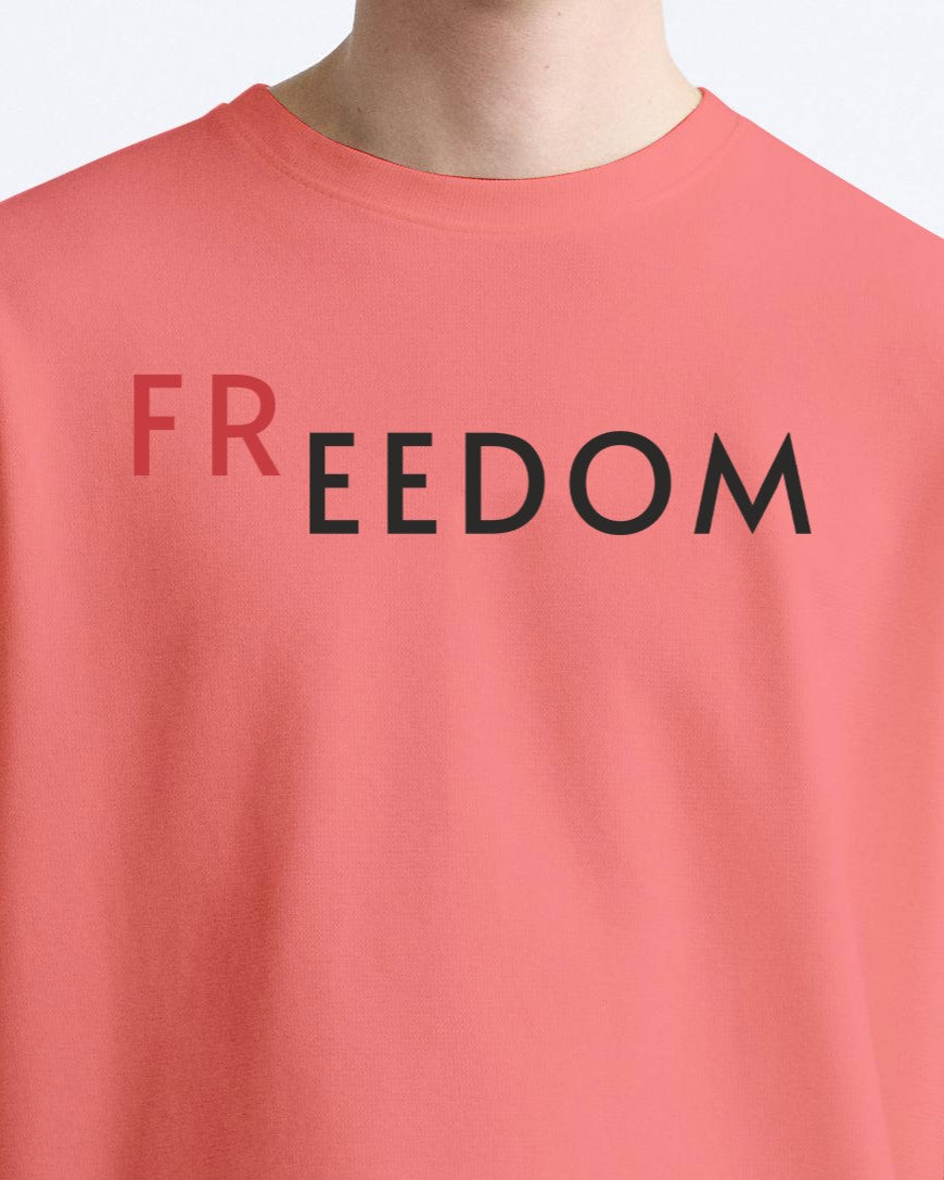 freedom bird peach oversized tshirt.