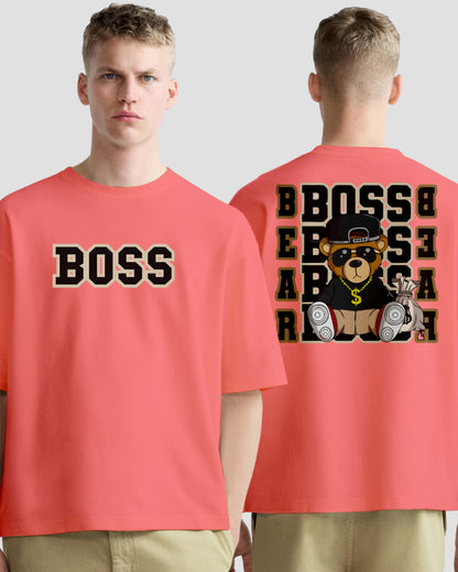 BOSS TEDDY MEN'S OVERSIZE COTTON TSHIRT.