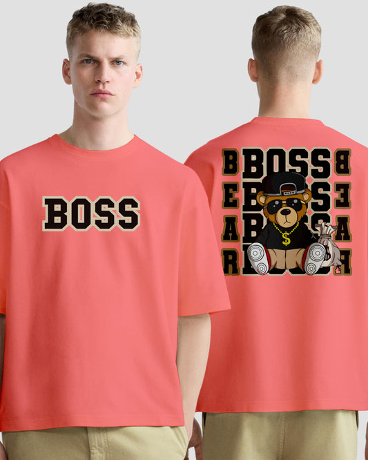 BOSS TEDDY MEN'S OVERSIZE COTTON TSHIRT.