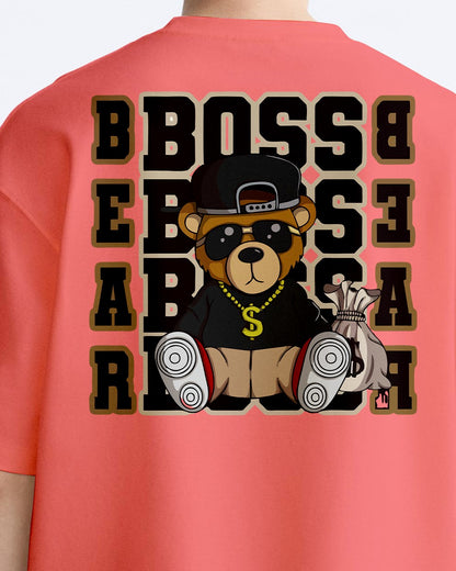 BOSS TEDDY MEN'S OVERSIZE COTTON TSHIRT.