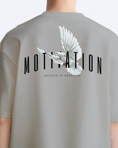 motivation grey oversized tshirt.