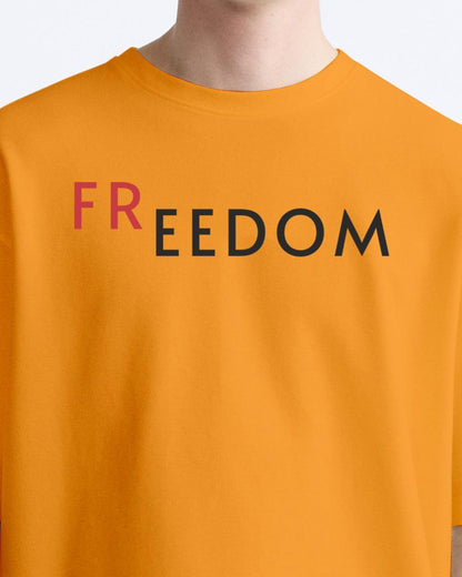 freedom bird mustard oversized tshirt.