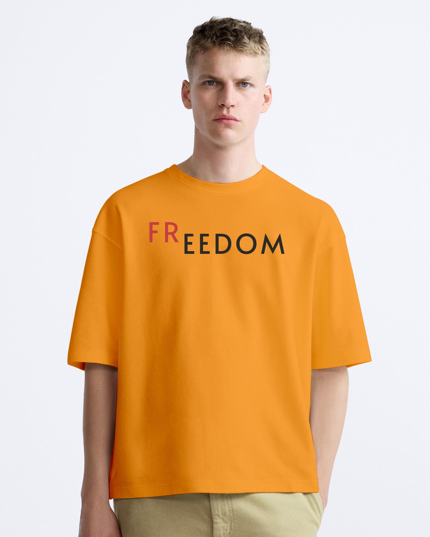 freedom bird mustard oversized tshirt.