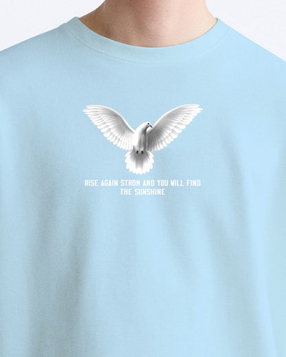 Rise Again pigeon sky oversized tshirt.