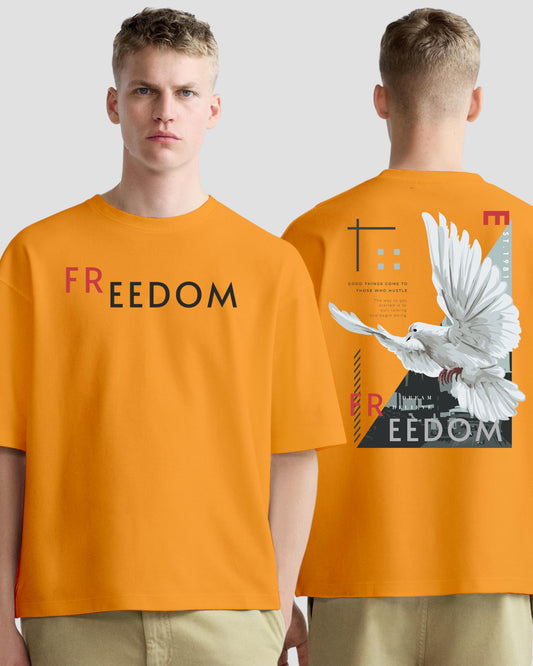 freedom bird mustard oversized tshirt.