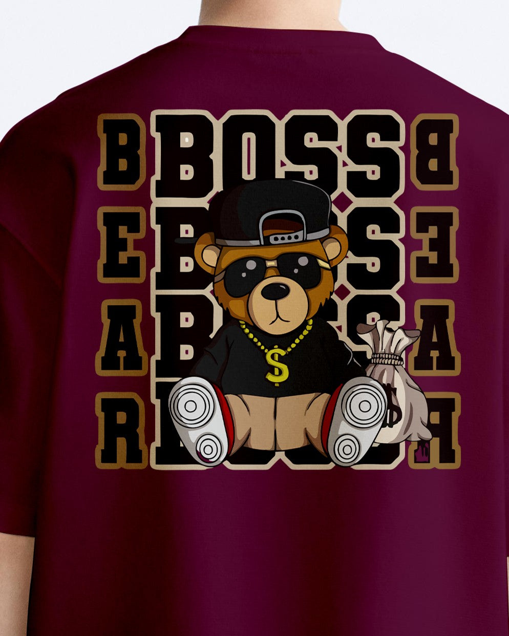 BOSS TEDDY MEN'S OVERSIZE COTTON TSHIRT.