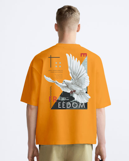 freedom bird mustard oversized tshirt.