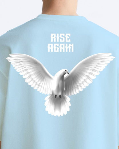 Rise Again pigeon sky oversized tshirt.