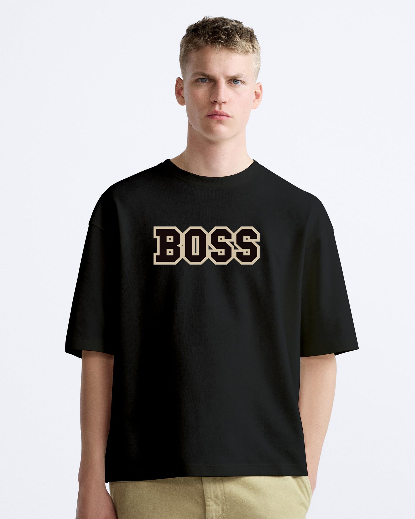 BOSS TEDDY MEN'S OVERSIZE COTTON TSHIRT.