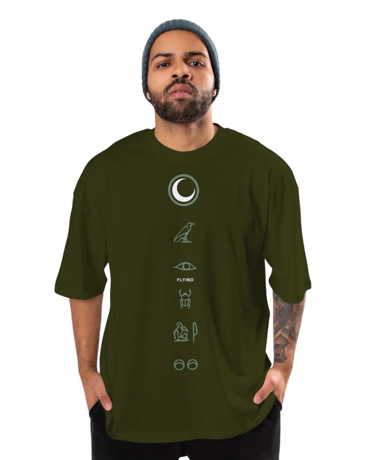 men's cotton oversize tshirt with back front print design.