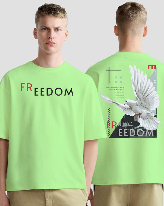 freedom bird neomint oversized tshirt.