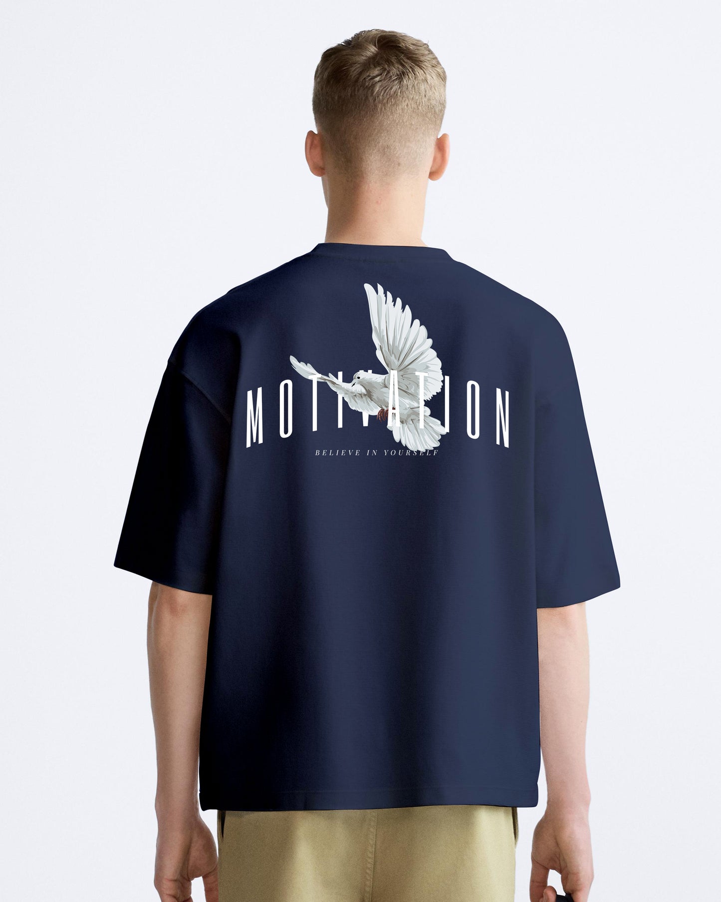 motivation navy oversized tshirt.