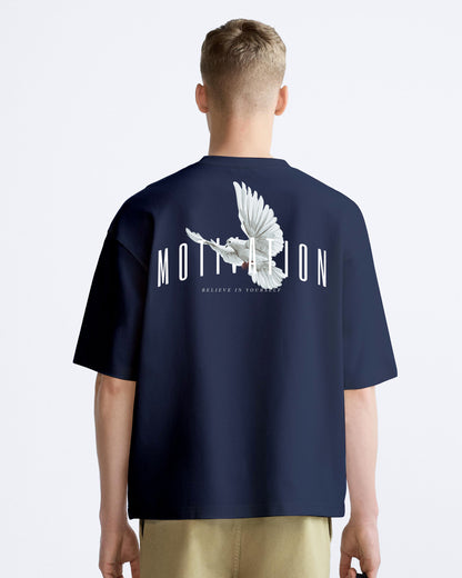 motivation navy oversized tshirt.