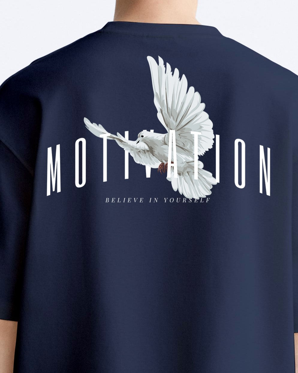 motivation navy oversized tshirt.