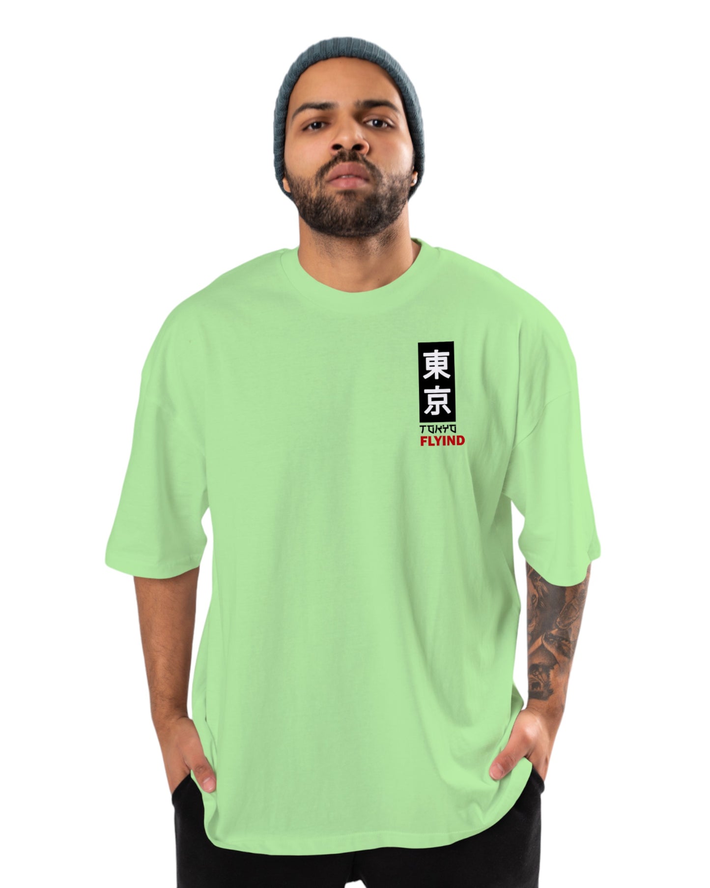 men's cotton oversize tshirt with back front print design.