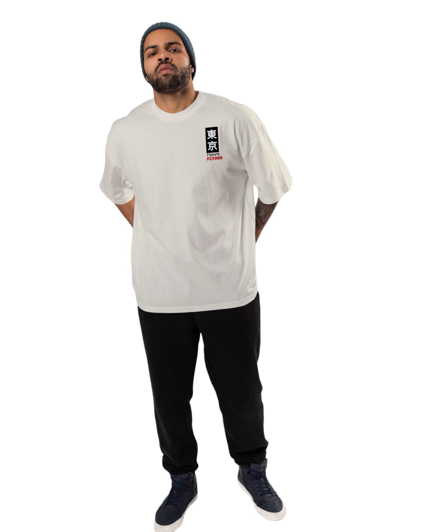 men's cotton oversize tshirt with back front print design.