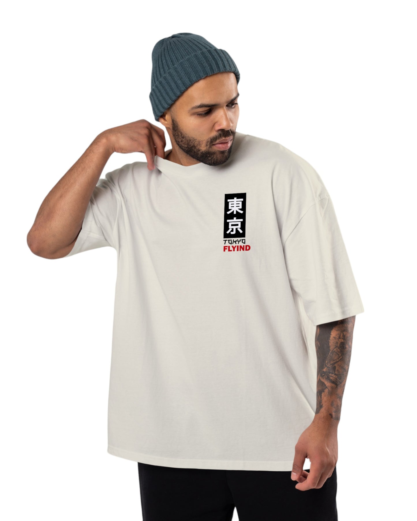 men's cotton oversize tshirt with back front print design.