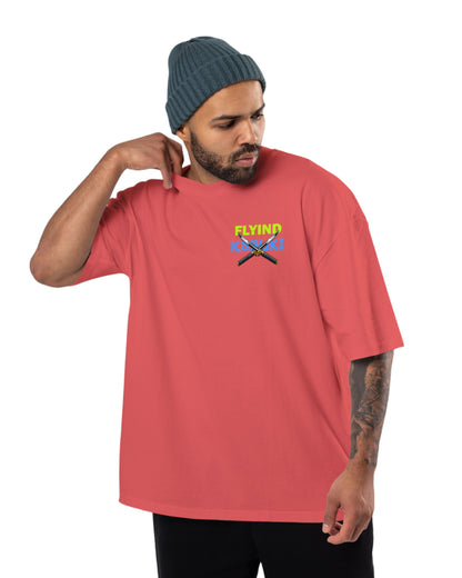 men's cotton oversize tshirt with back front print design.