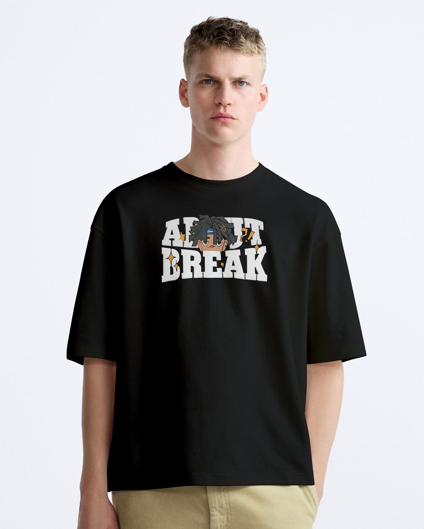 ABOUT BREAK OVERSIZE COTTON TSHIRT.