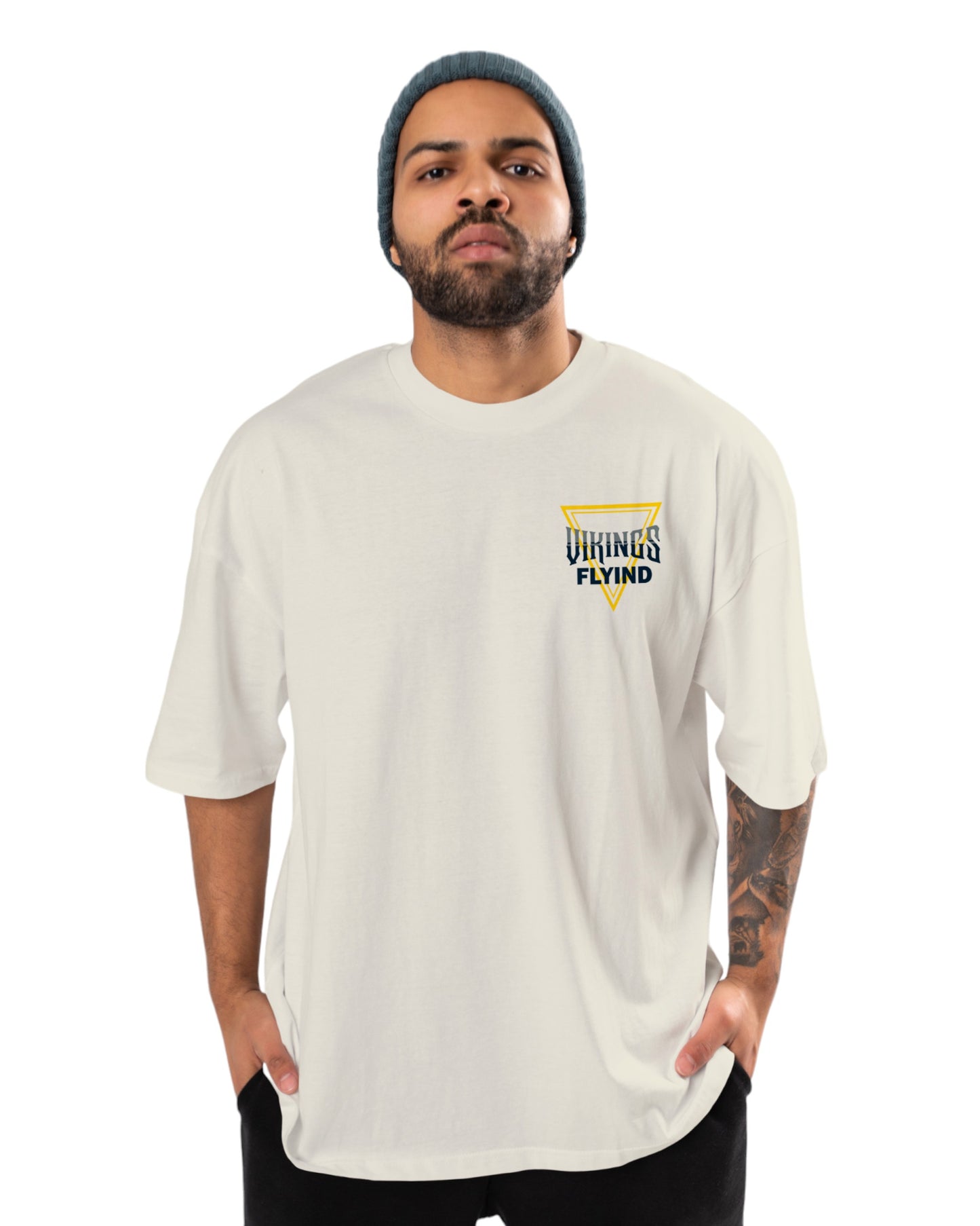 men's cotton oversize tshirt with back front print design.