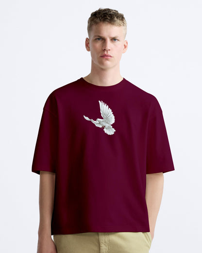 motivation maroon oversized tshirt.