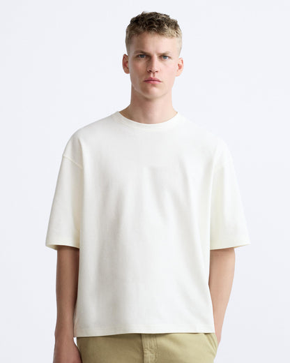 teach peace white cotton oversized tshirt.