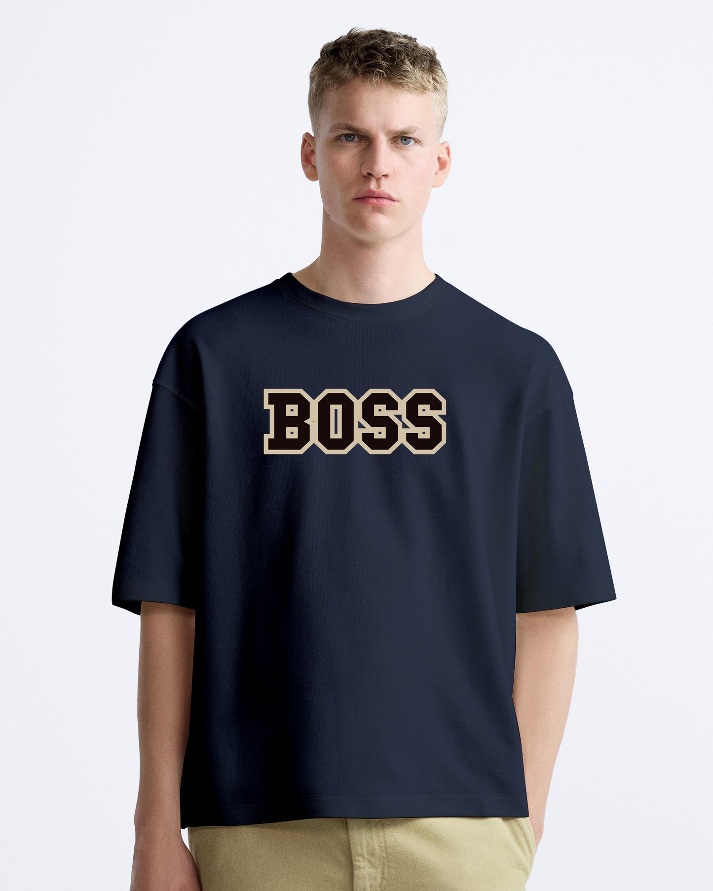 BOSS TEDDY MEN'S OVERSIZE COTTON TSHIRT.