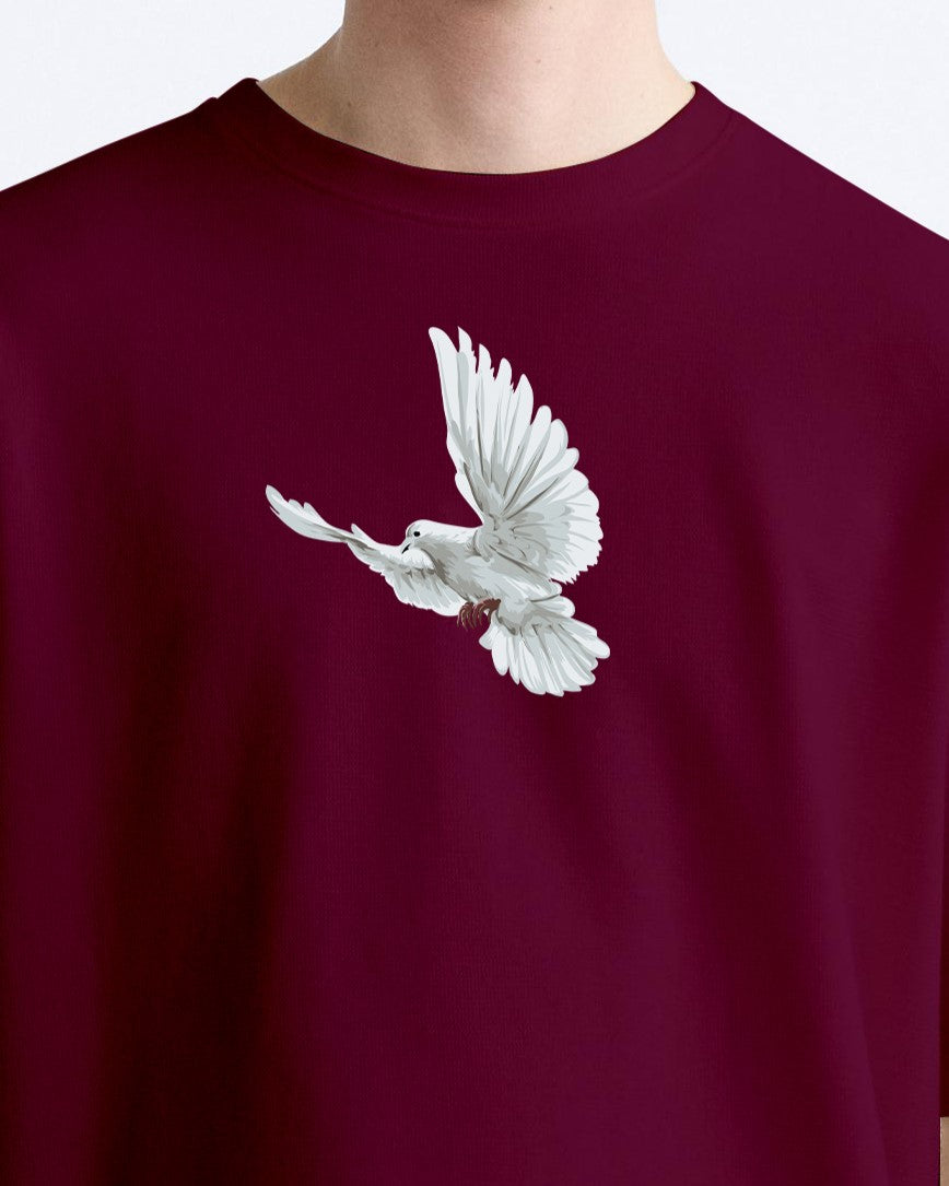 motivation maroon oversized tshirt.