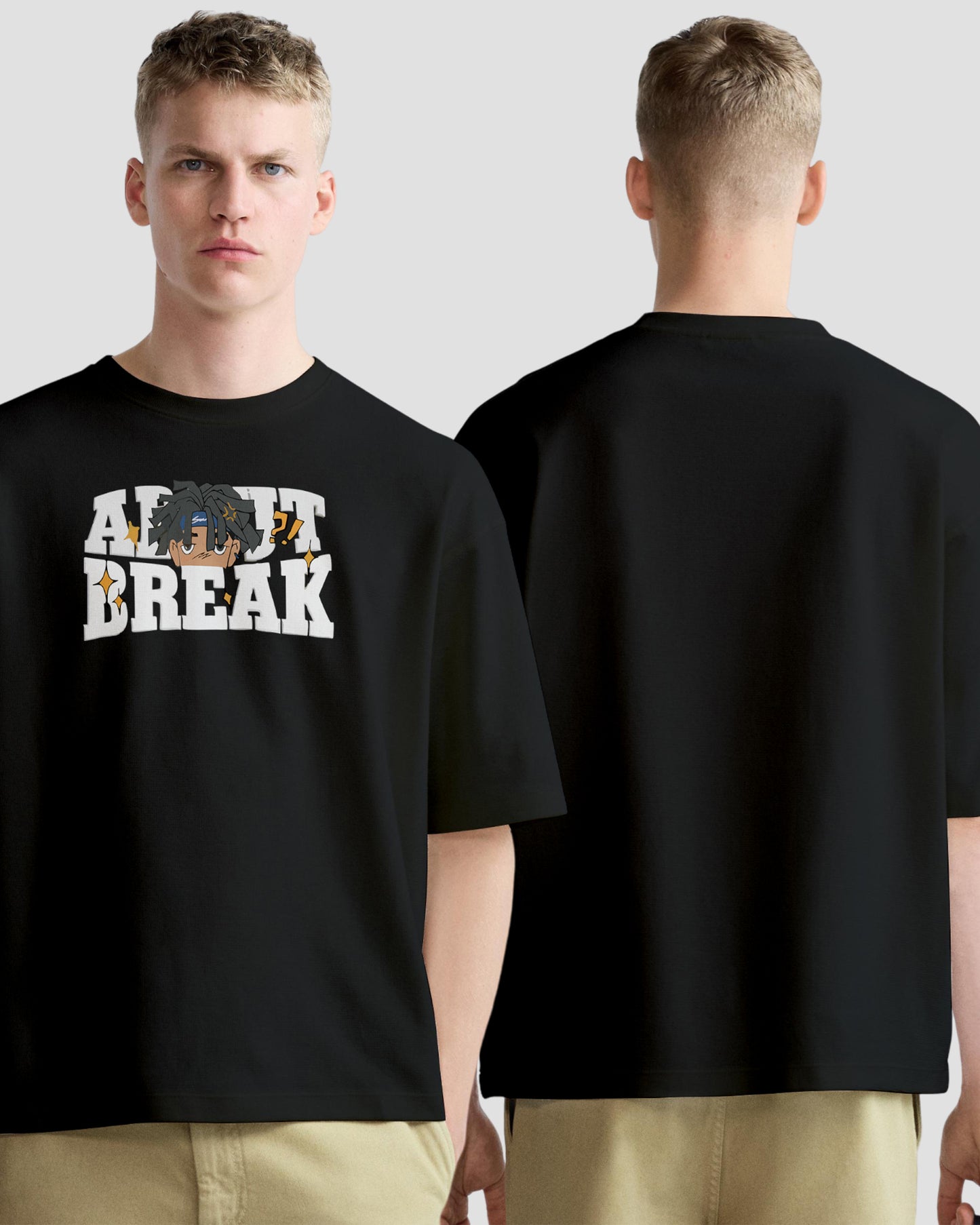 ABOUT BREAK OVERSIZE COTTON TSHIRT.