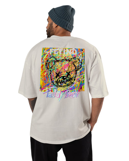 men's cotton oversize tshirt with back front print design.