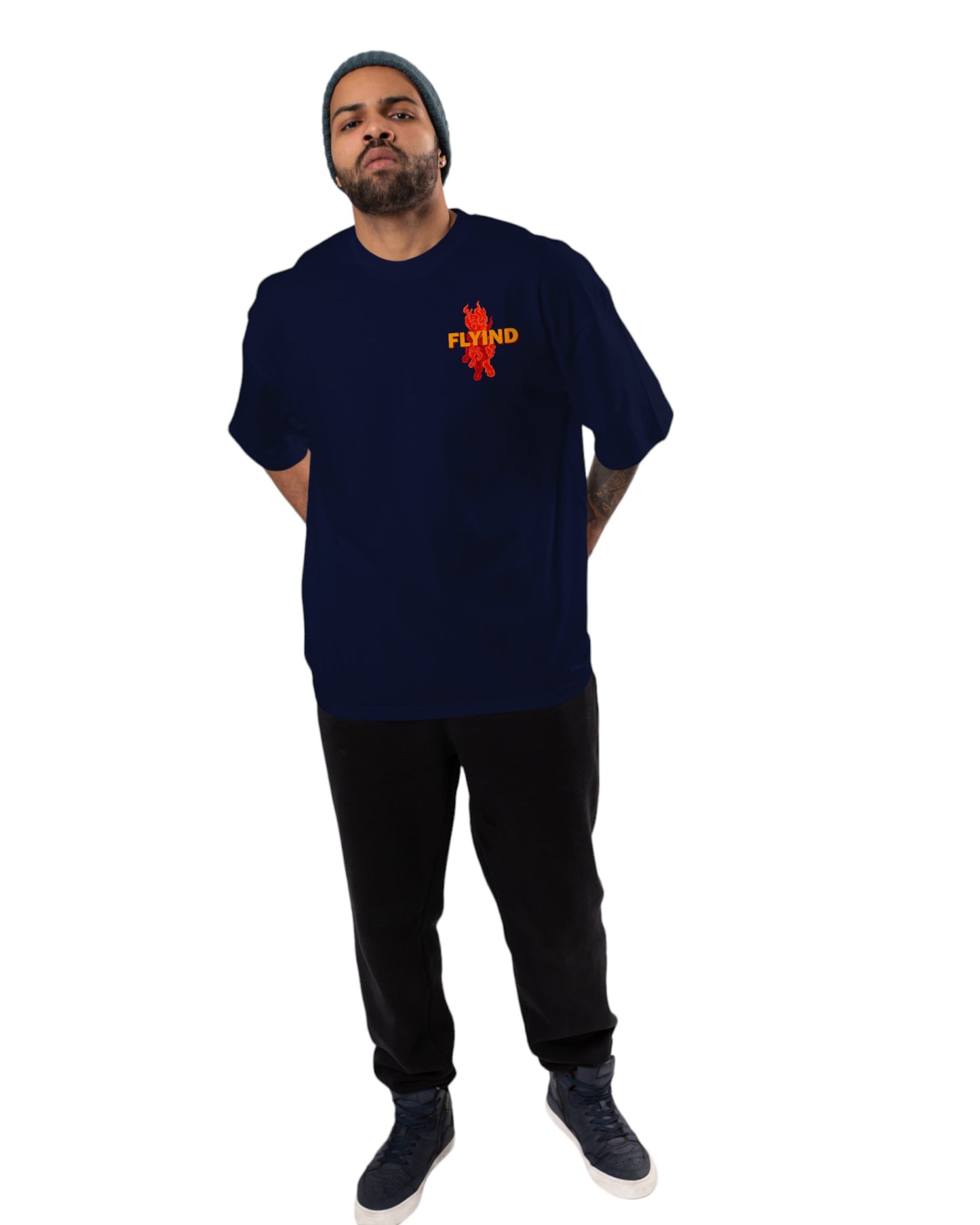 men's cotton oversize tshirt with back front print design.