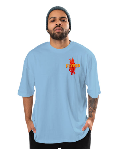 men's cotton oversize tshirt with back front print design.