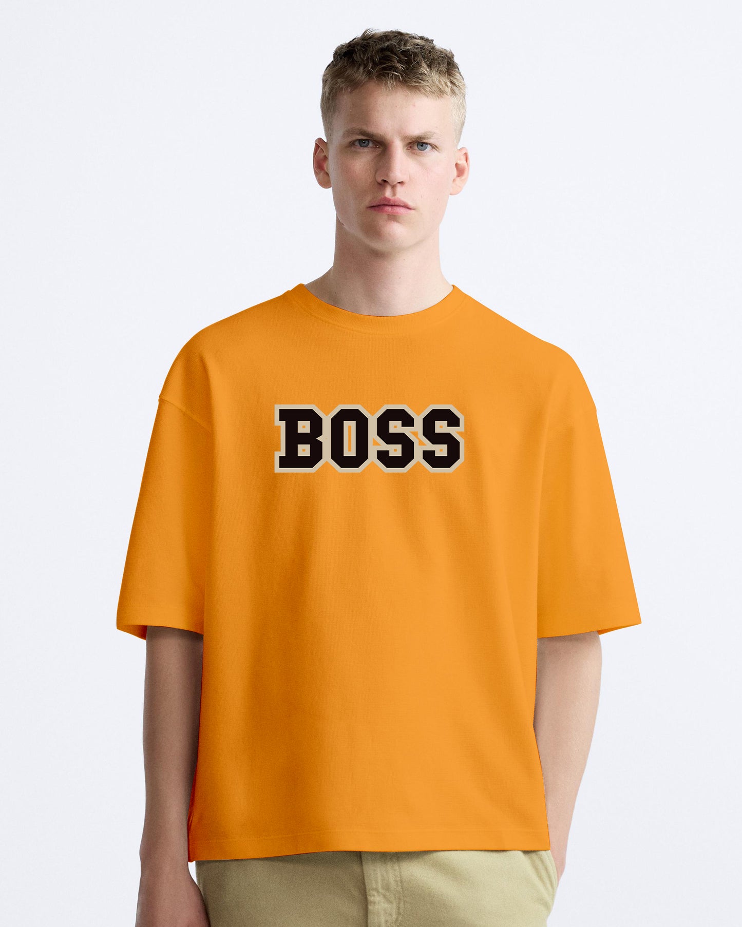 BOSS TEDDY MEN'S OVERSIZE COTTON TSHIRT.