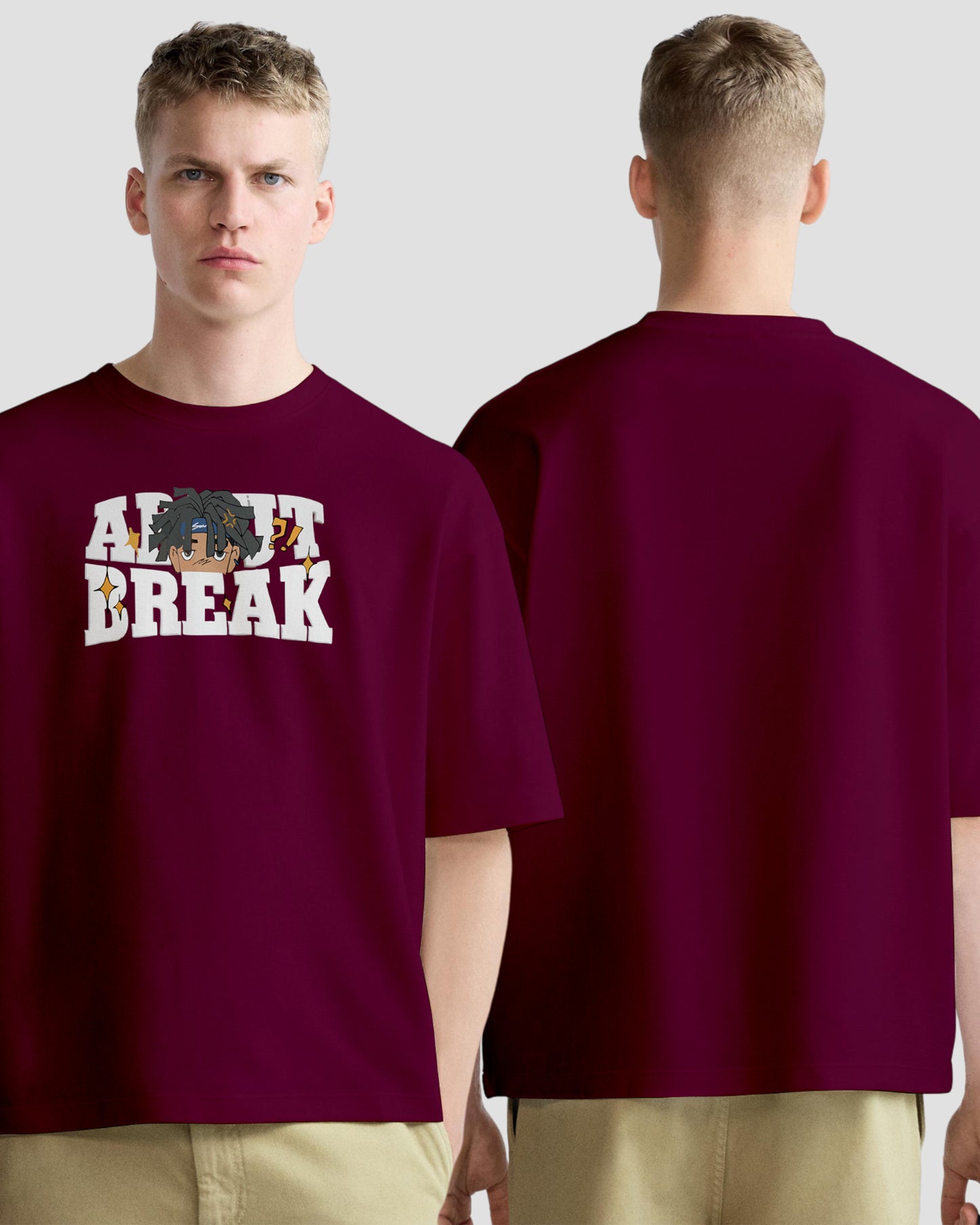 ABOUT BREAK OVERSIZE COTTON TSHIRT.