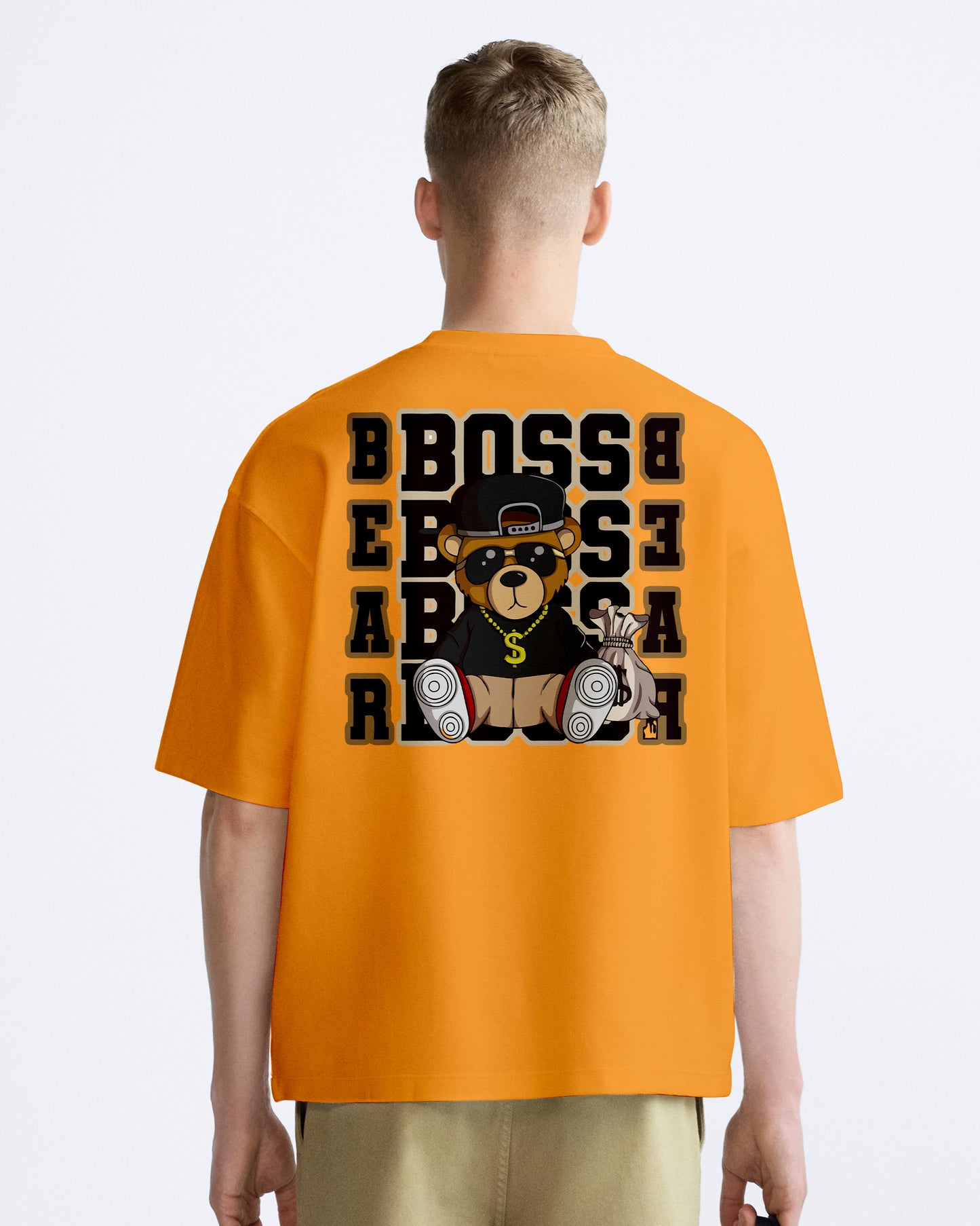 BOSS TEDDY MEN'S OVERSIZE COTTON TSHIRT.