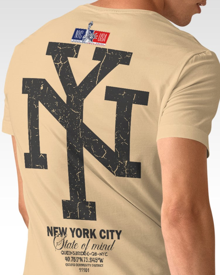 FVO Printed half sleeve round neck cotton NEW YORK CITY tshirt.