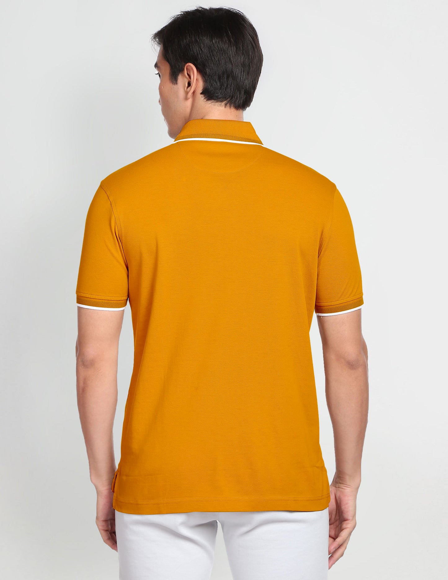 FVO Men's Polo Tshirt Single Pockety Polo Neck Cotton Sinker MUSTARD T-shirt.