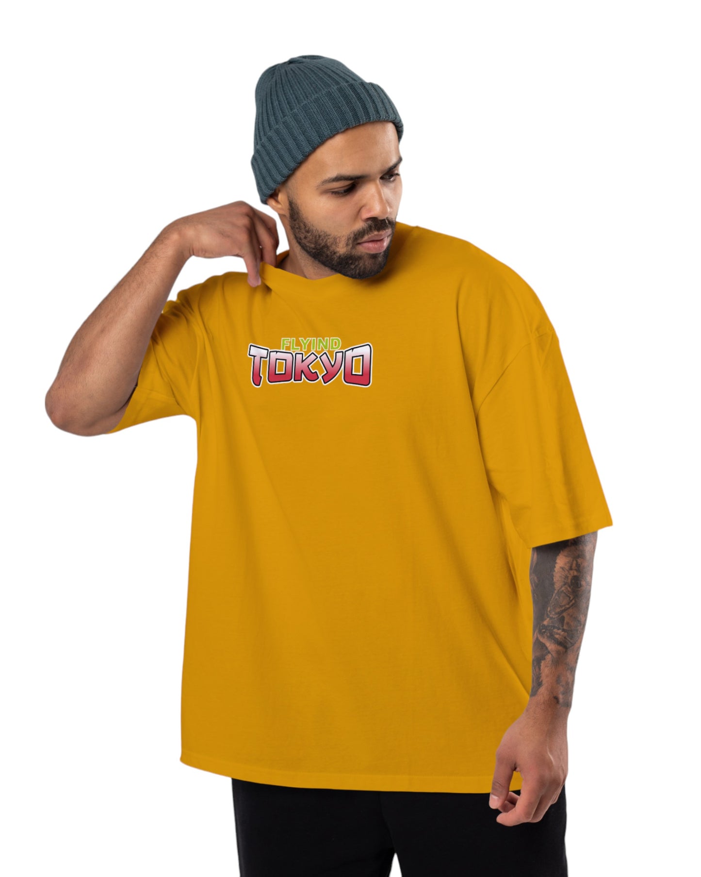 men's cotton oversize tshirt with back front print design.