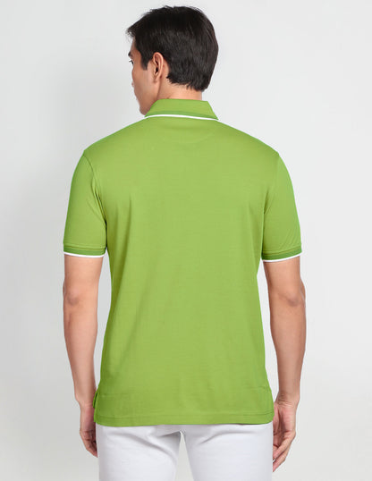 FVO Men's Polo Tshirt Single Pockety Polo Neck Cotton Sinker GREEN T-shirt.