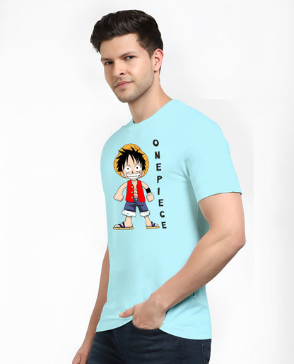 FVO Printed half sleeve round neck cotton One Piece Sky t-shirt.