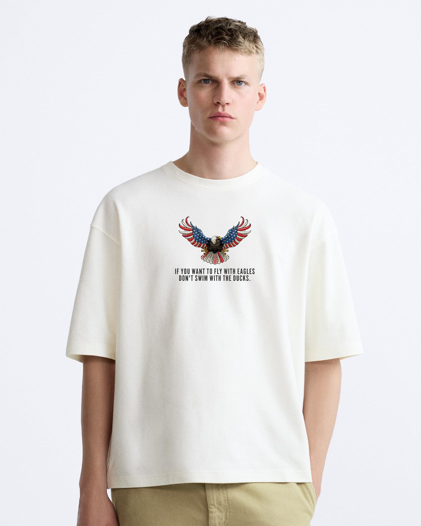 AMERICAN EAGLE MEN'S OVERSIZE COTTON TSHIRT.