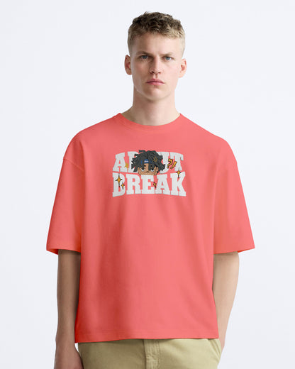 ABOUT BREAK OVERSIZE COTTON TSHIRT.