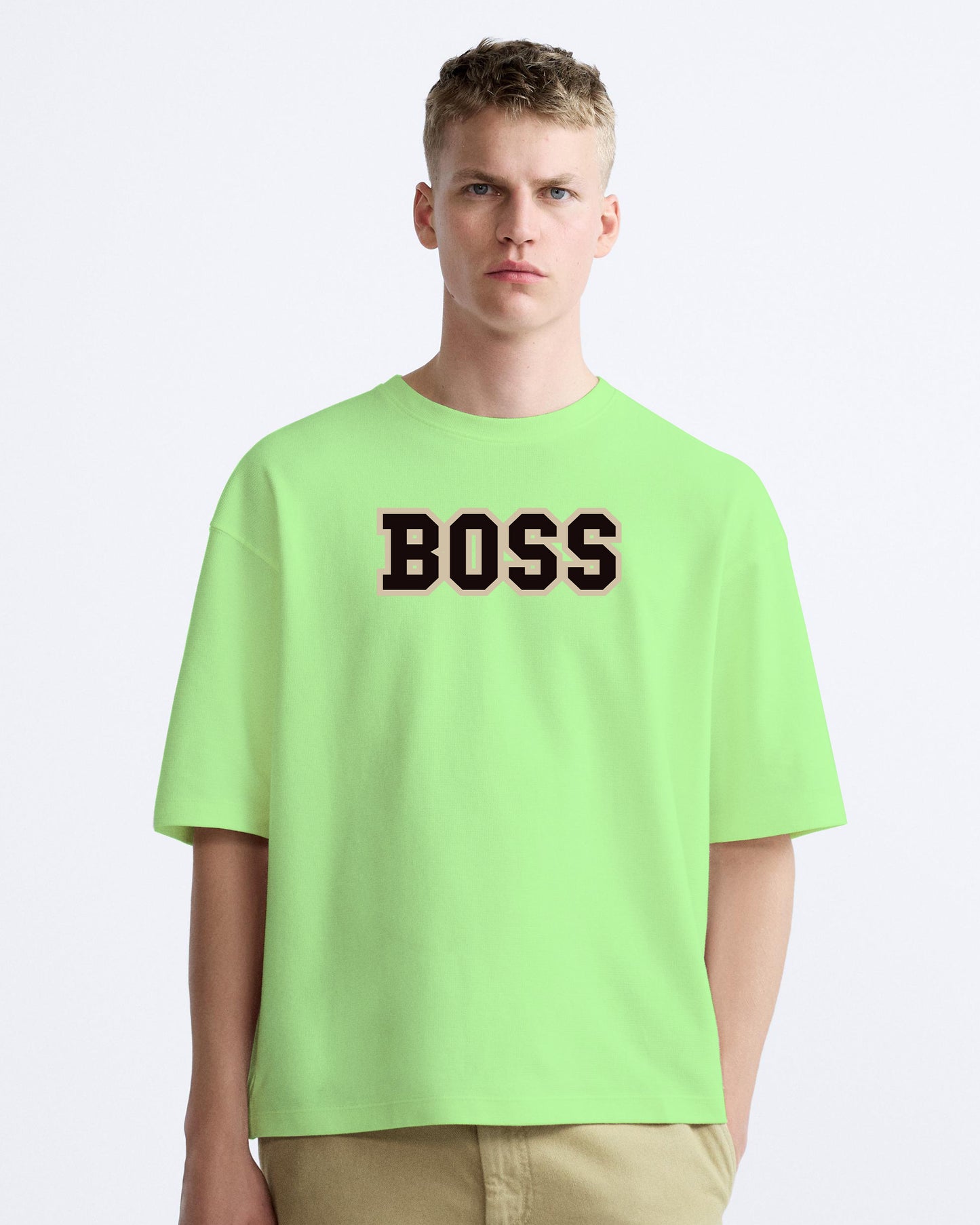 BOSS TEDDY MEN'S OVERSIZE COTTON TSHIRT.