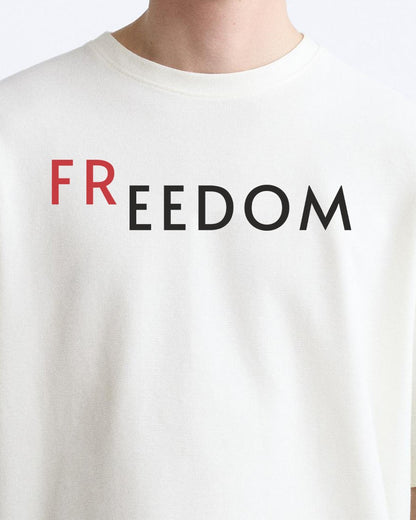 freedom bird white oversized tshirt.