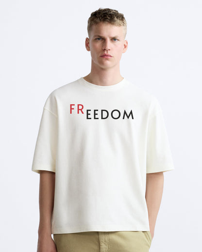 freedom bird white oversized tshirt.