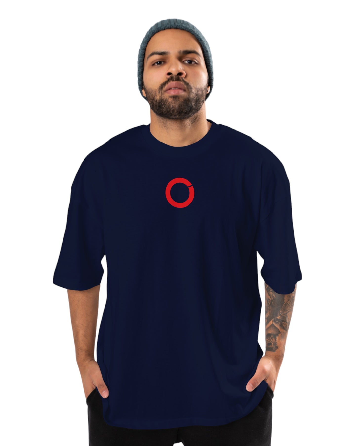 men's cotton oversize tshirt with back front print design.