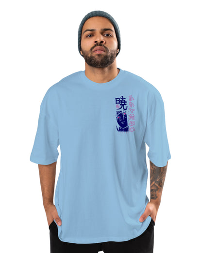 men's cotton oversize tshirt with back front print design.