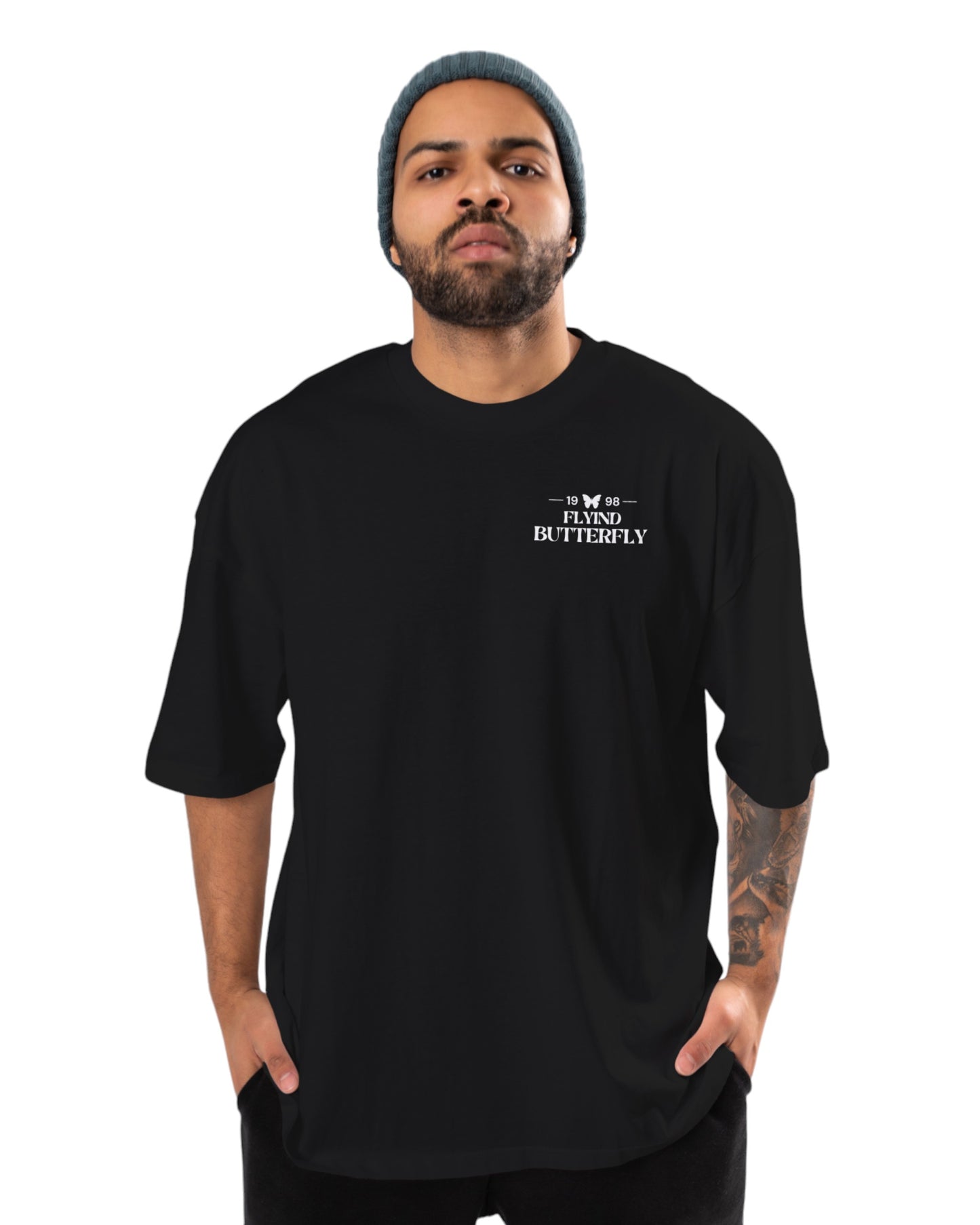 men's cotton oversize tshirt with back front print design.